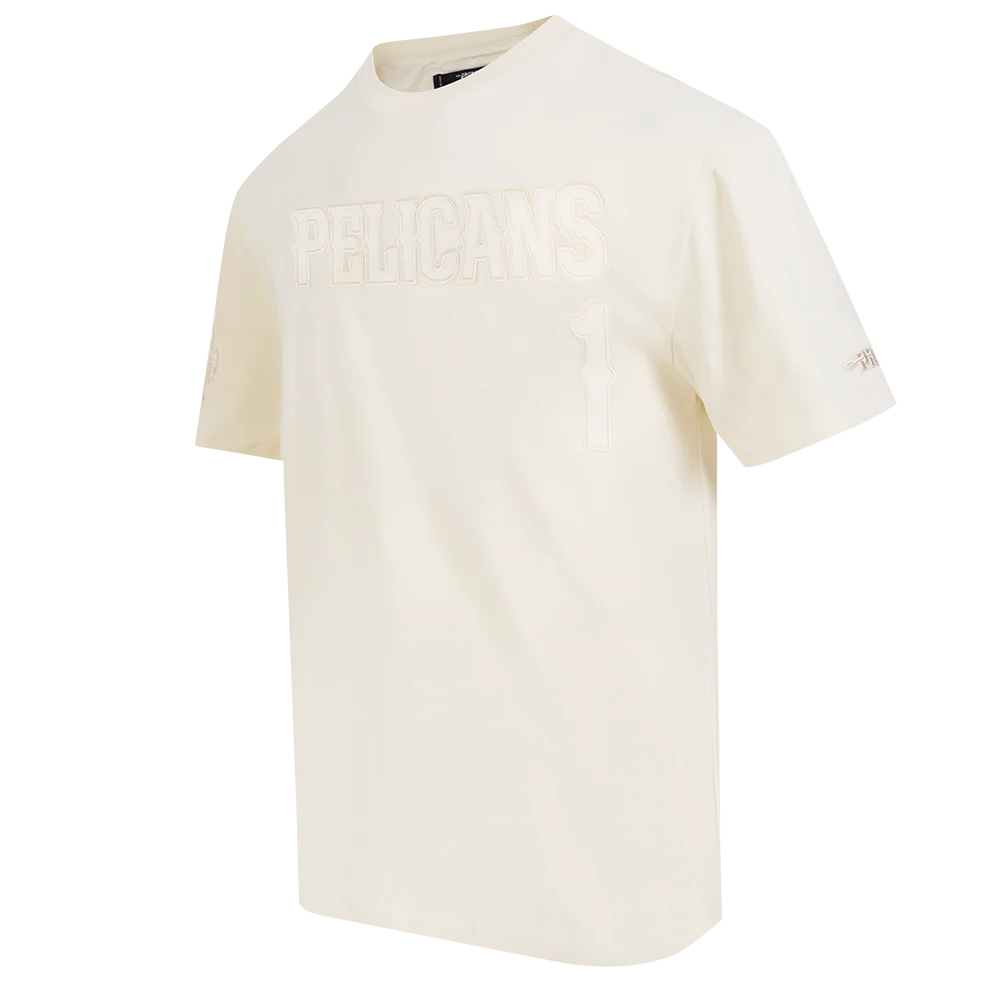 NBA NEW ORLEANS PELICANS ZION WILLIAMSON #1 NEUTRAL PNN MEN'S CJ DROP SHOULDER TEE
