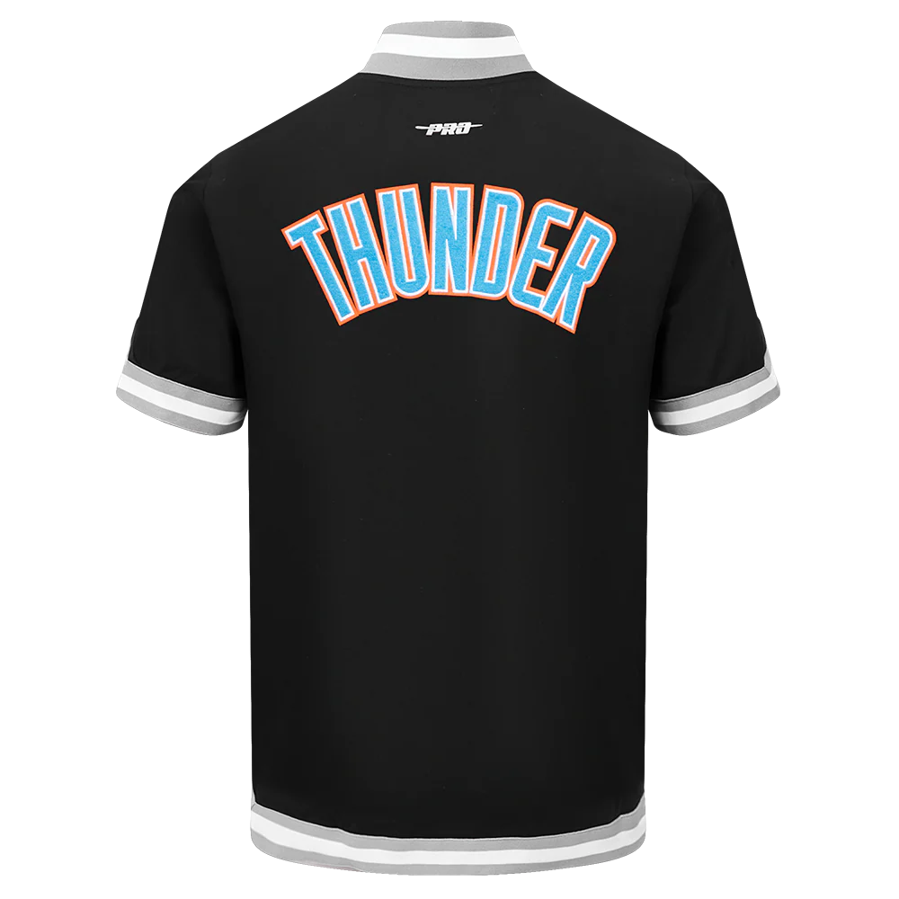 NBA OKLAHOMA CITY THUNDER CLASSIC MEN'S PRO SS DOUBLE KNIT JACKET