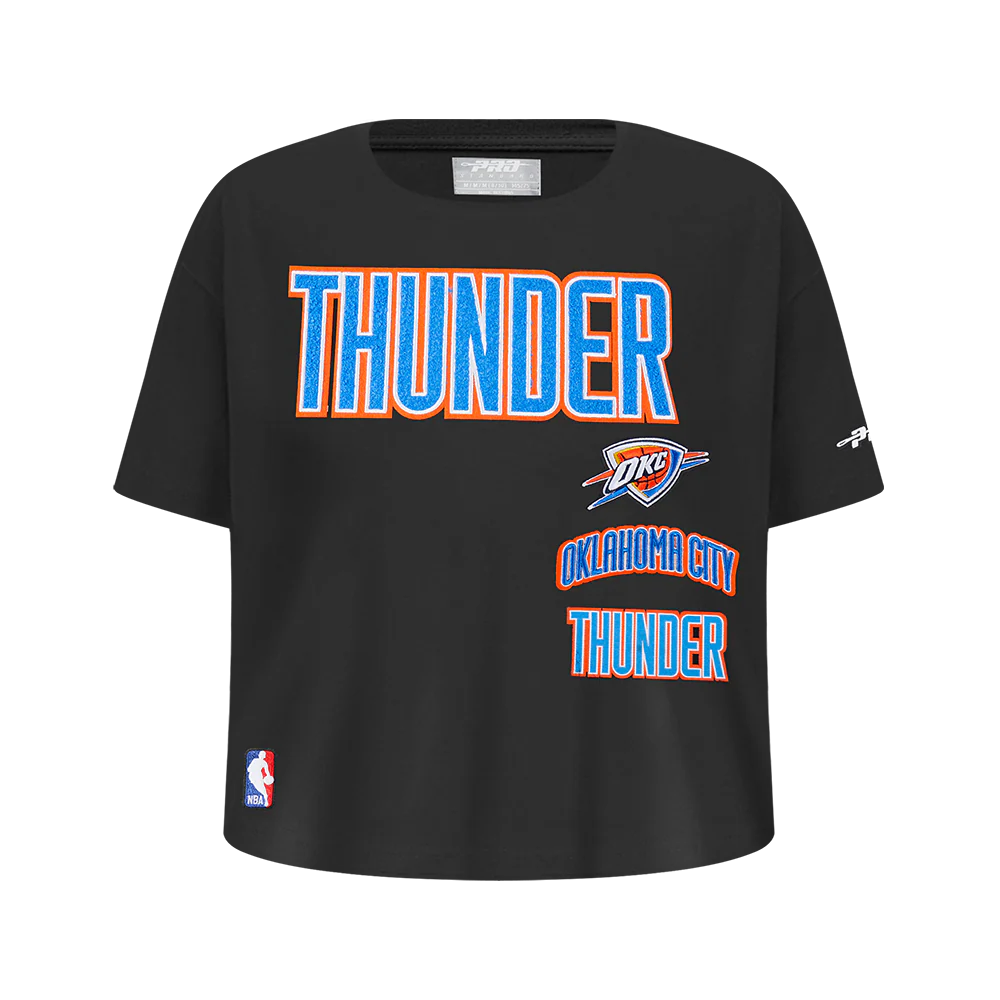 NBA OKLAHOMA CITY THUNDER RETRO CLASSIC BIG GIRLS SHORT SLEEVE BOXY TEE