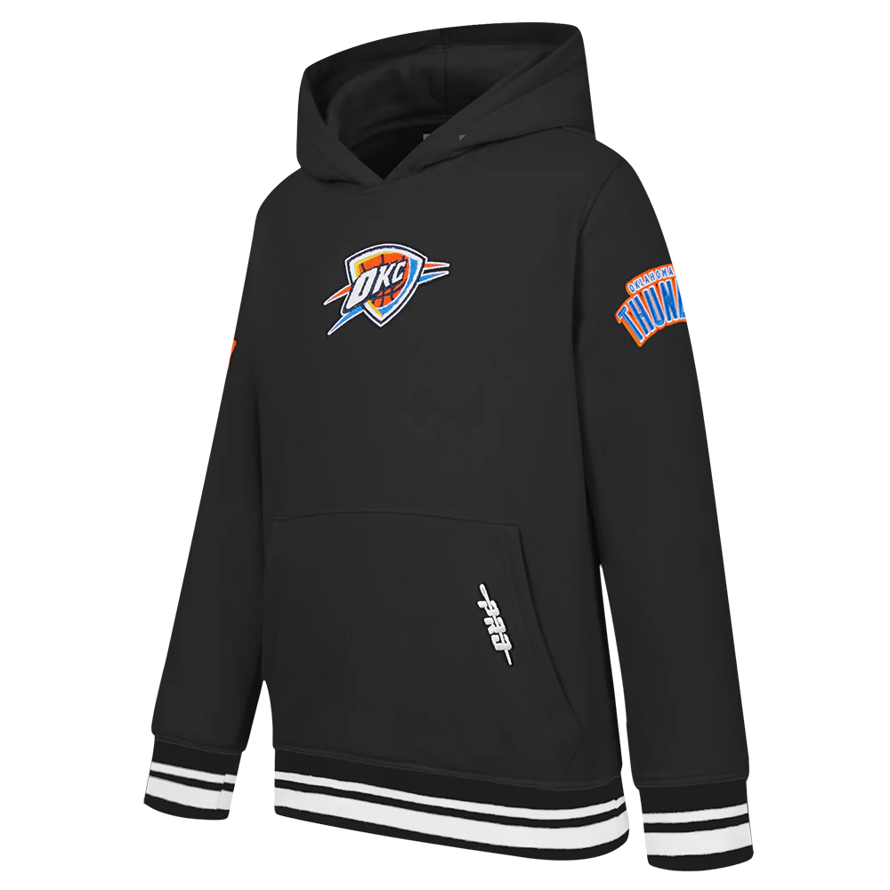 NBA OKLAHOMA CITY THUNDER RETRO CLASSIC TODDLER BOYS RIB FLEECE PULLOVER HOODIE