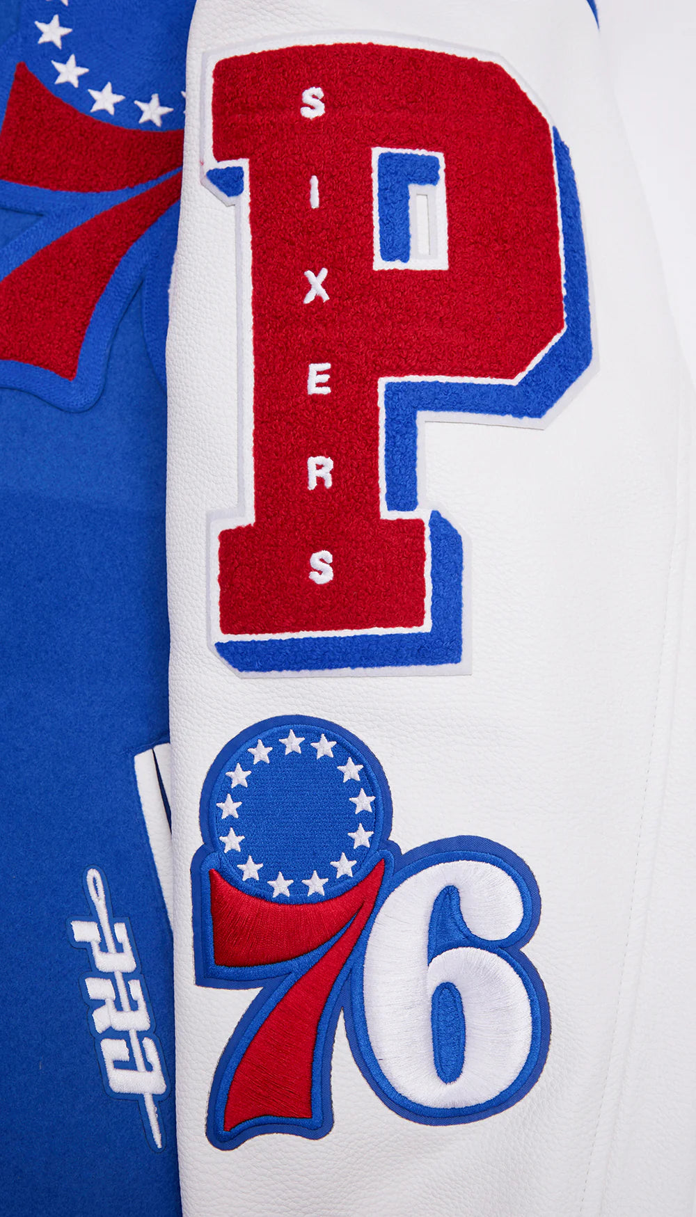 NBA PHILADELPHIA 76ERS MASHUP MEN'S RIB WOOL VARSITY JACKET