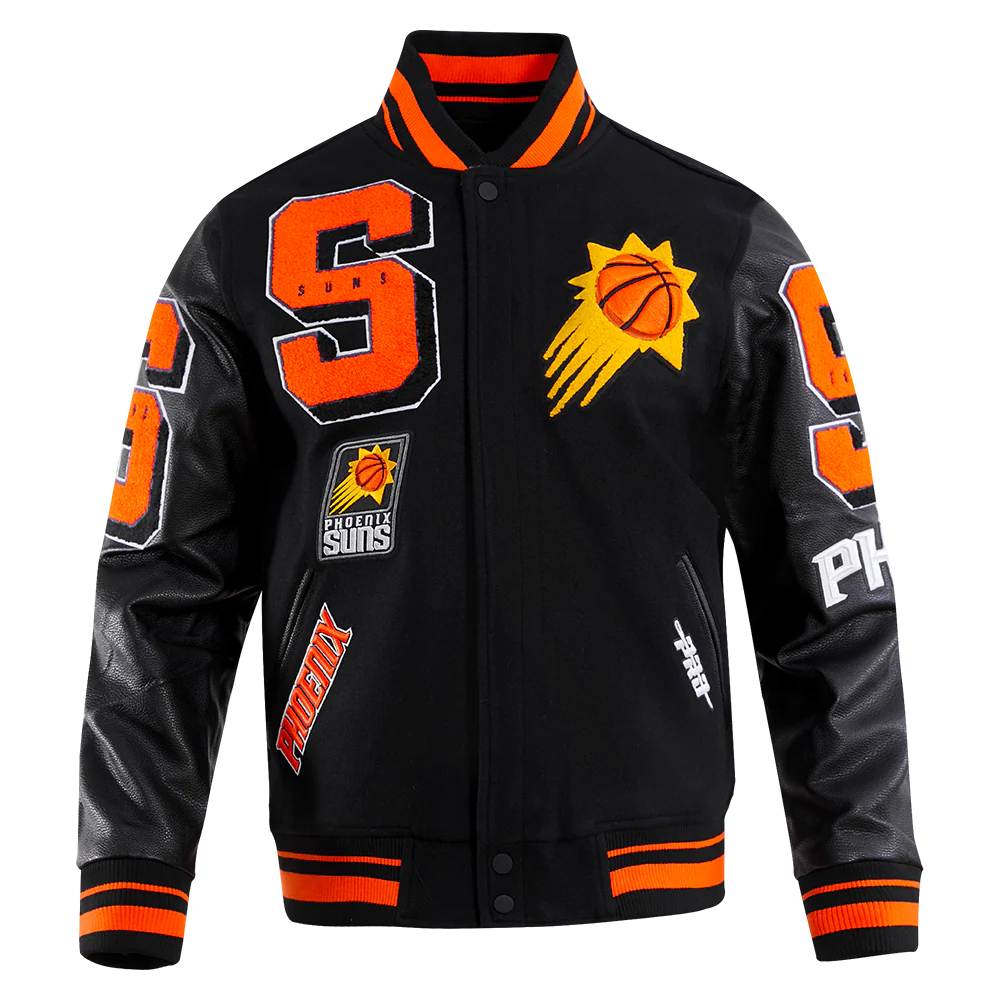 NBA PHOENIX SUNS MASHUP MEN'S RIB WOOL VARSITY JACKET