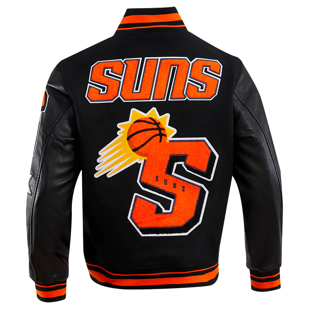 NBA PHOENIX SUNS MASHUP MEN'S RIB WOOL VARSITY JACKET