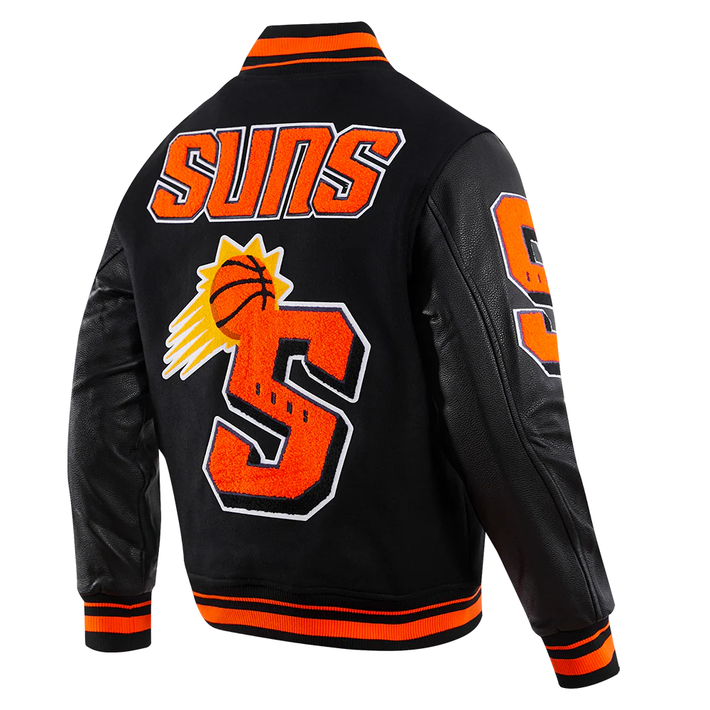 NBA PHOENIX SUNS MASHUP MEN'S RIB WOOL VARSITY JACKET
