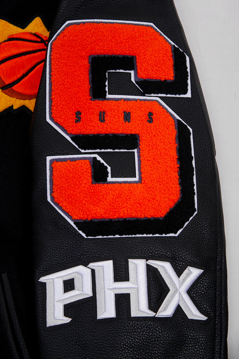 NBA PHOENIX SUNS MASHUP MEN'S RIB WOOL VARSITY JACKET