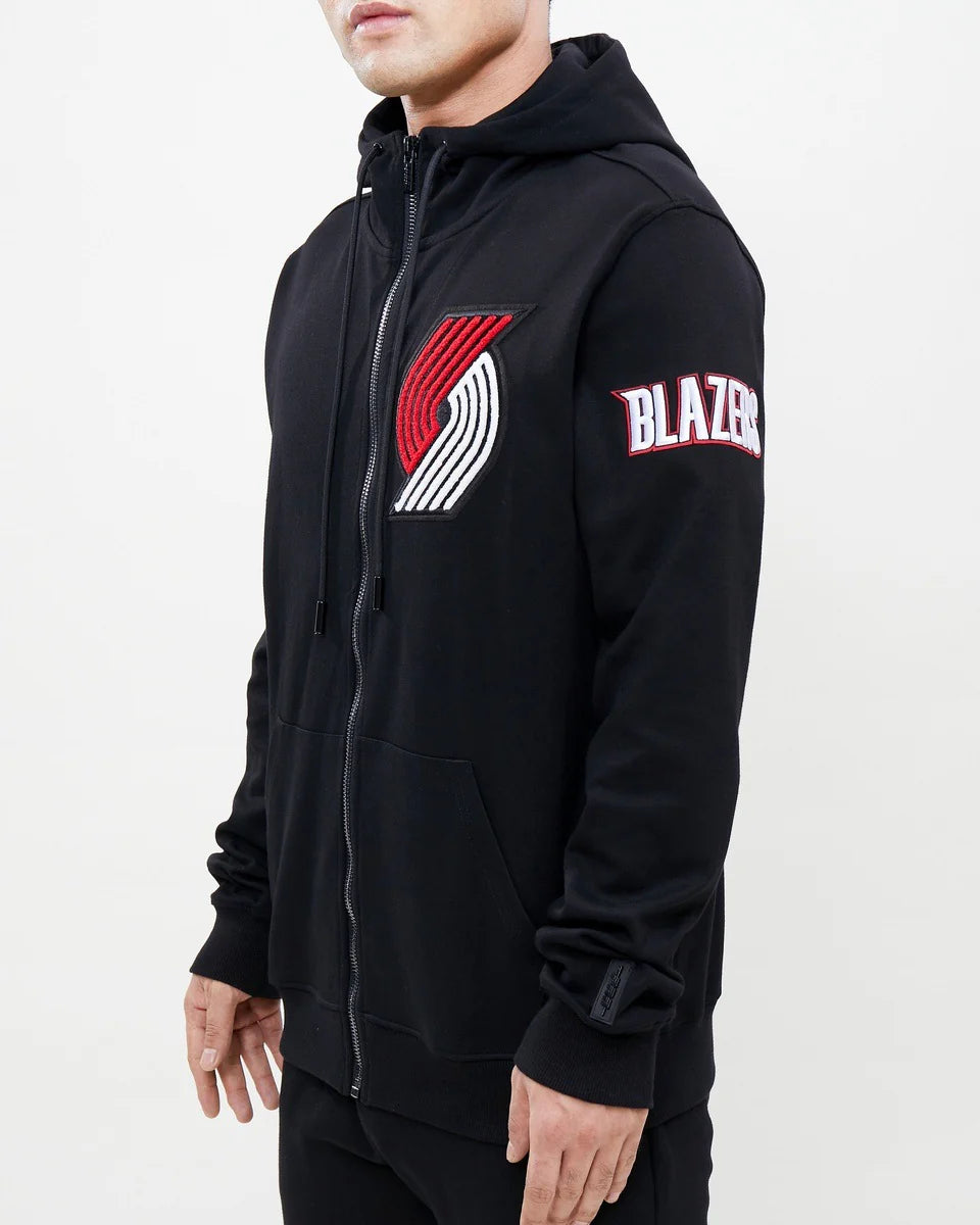 NBA PORTLAND TRAIL BLAZERS CLASSIC CHENILLE MEN'S FULL ZIP PULLOVER HOODIE