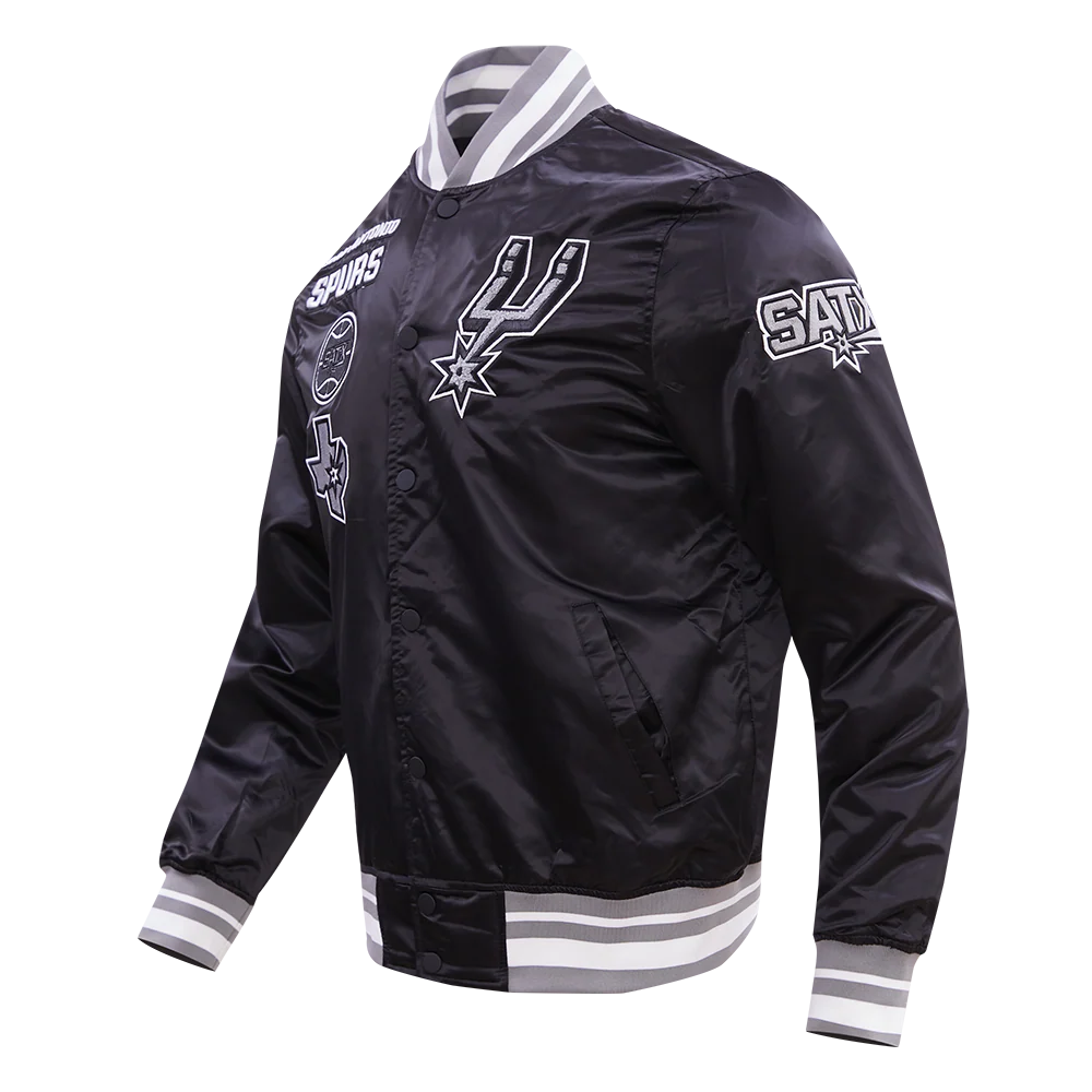 NBA SAN ANTONIO SPURS RETRO CLASSIC MEN'S RIB SATIN JACKET