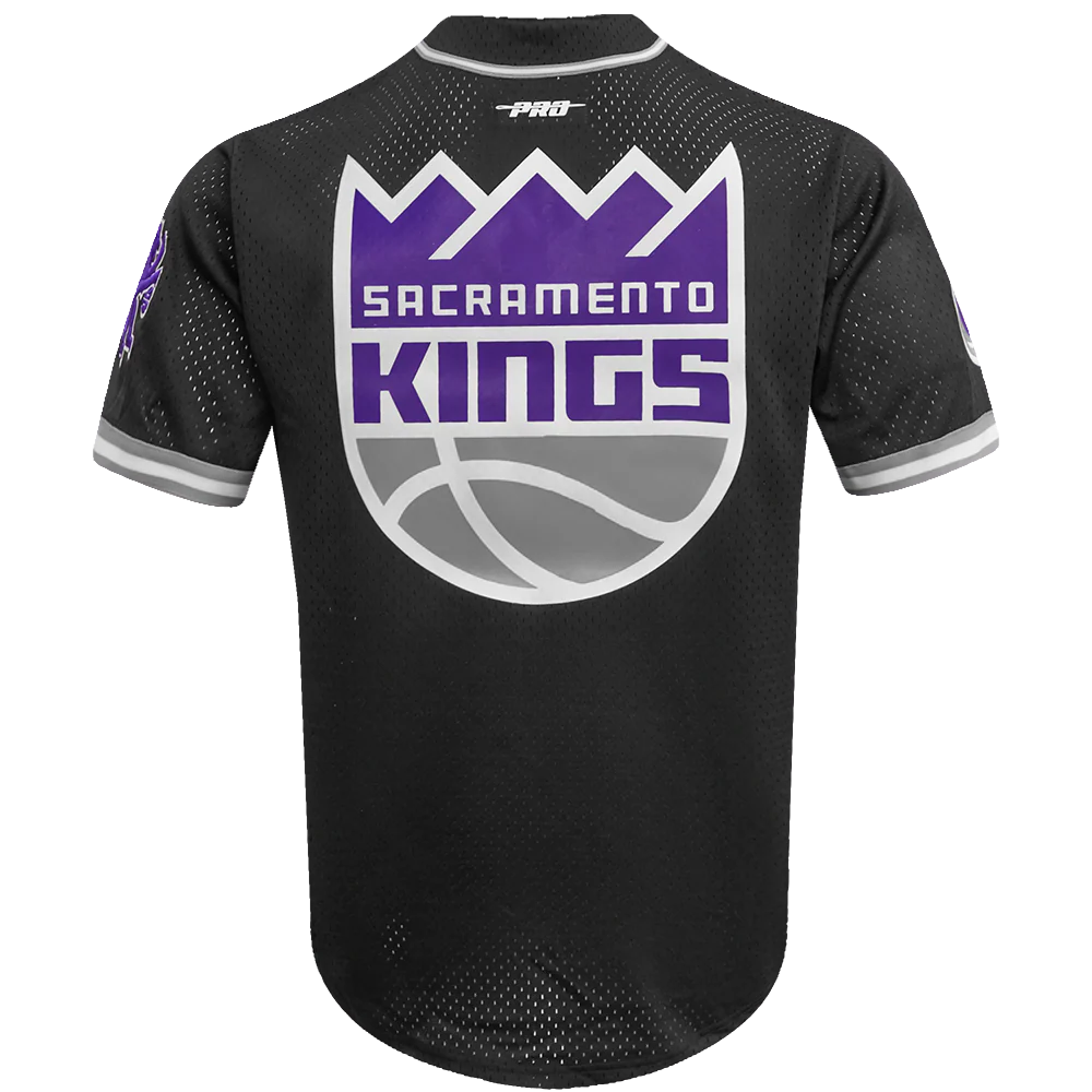 NBA SACRAMENTO KINGS CLASSIC MEN'S MESH BUTTON DOWN JERSEY
