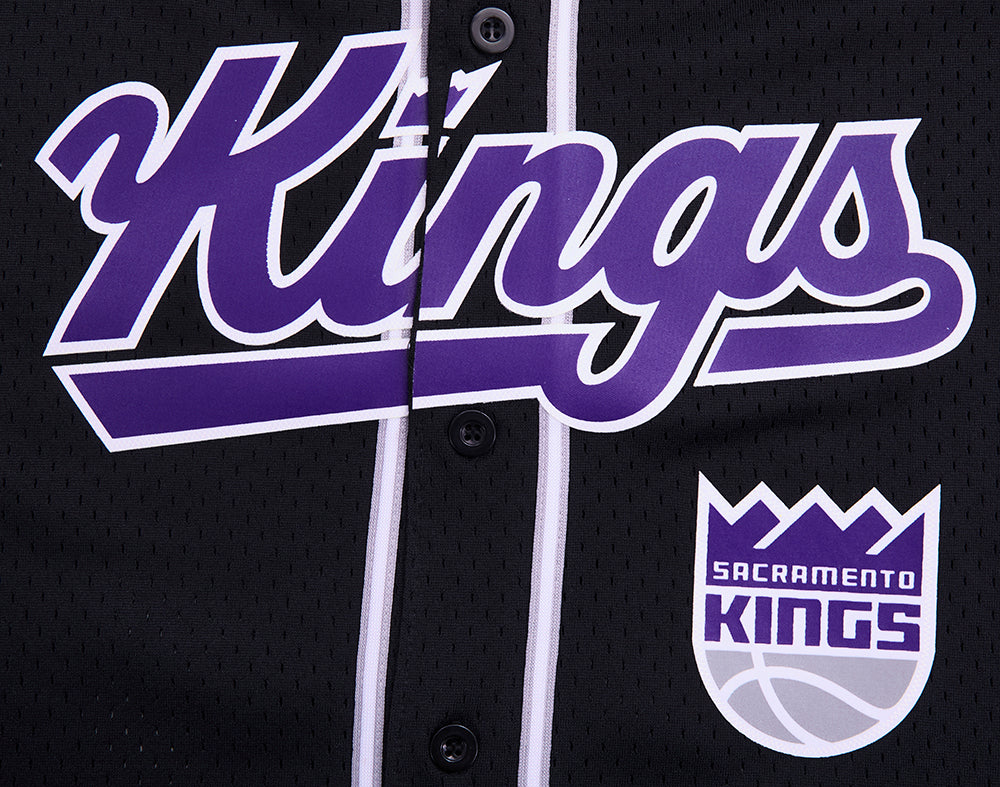NBA SACRAMENTO KINGS CLASSIC MEN'S MESH BUTTON DOWN JERSEY