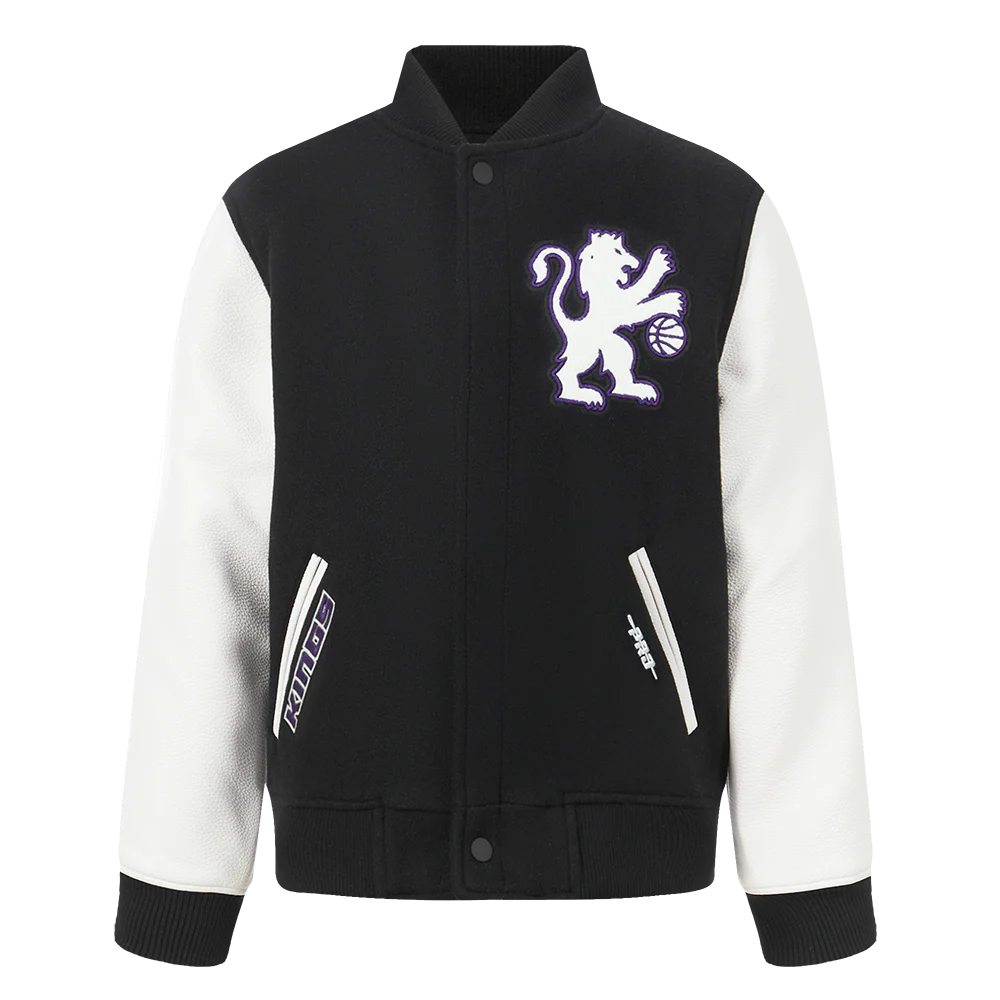 NBA SACRAMENTO KINGS CLASSIC BIG BOYS WOOL VARSITY JACKET