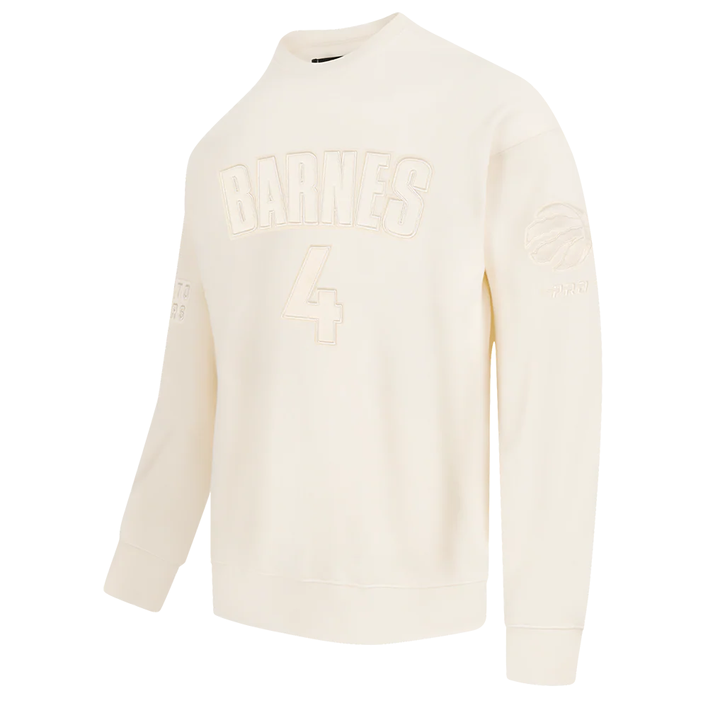 NBA TORONTO RAPTORS SCOTTIE BARNES #4 NEUTRAL PNN MEN'S DROP SHOULDER FLC CREWNECK