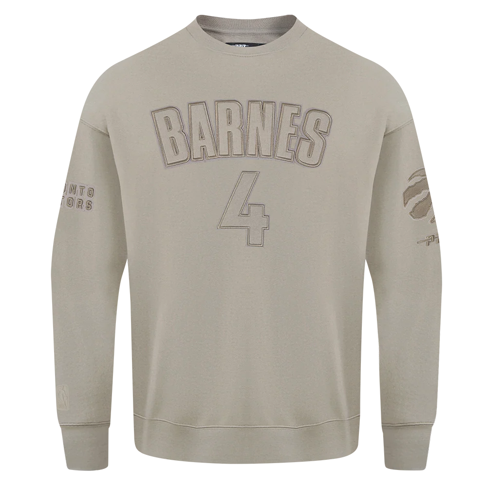 NBA TORONTO RAPTORS SCOTTIE BARNES #4 NEUTRAL PNN MEN'S DROP SHOULDER FLC CREWNECK