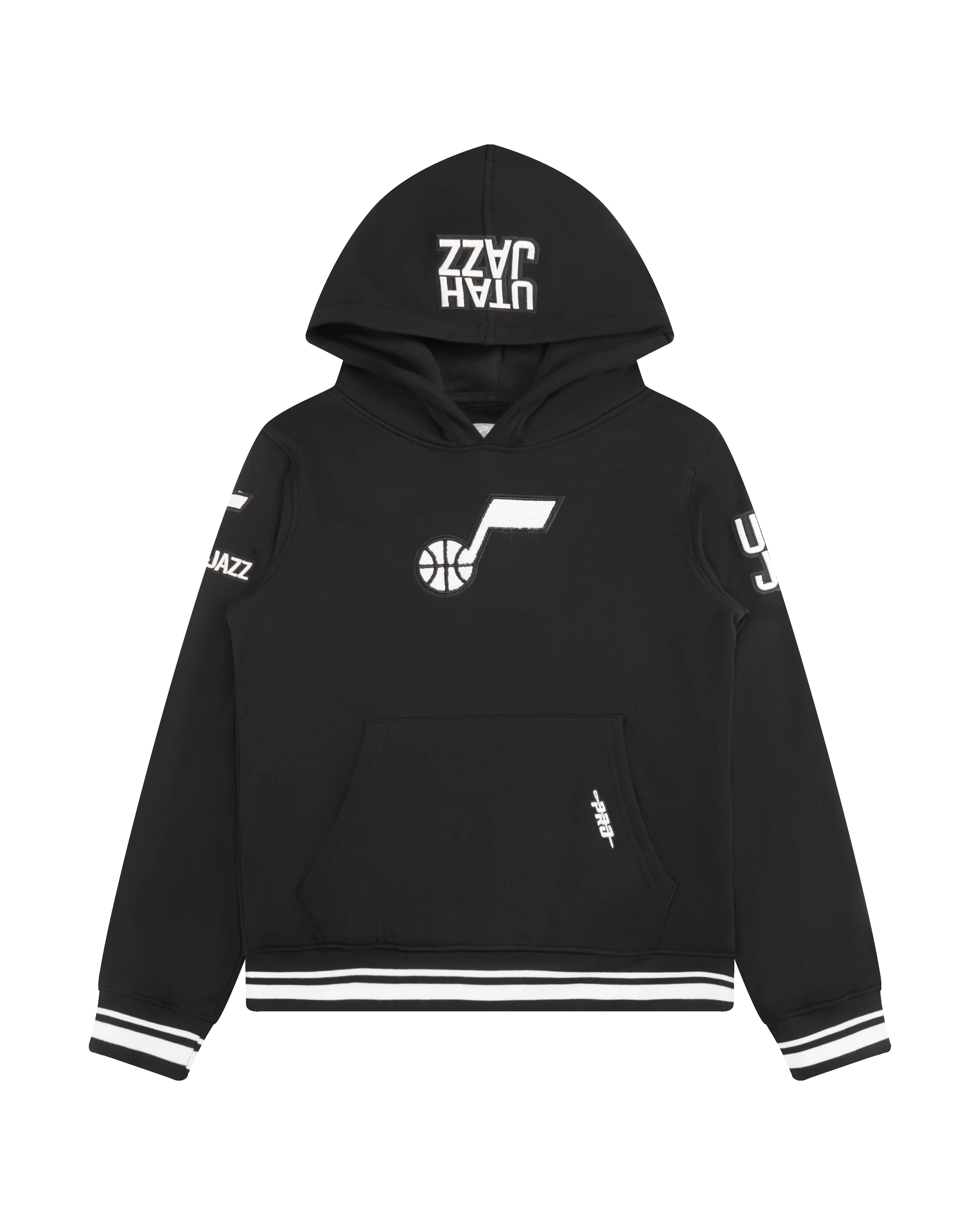 NBA UTAH JAZZ RETRO CLASSIC BIG BOYS RIB FLEECE PULLOVER HOODIE