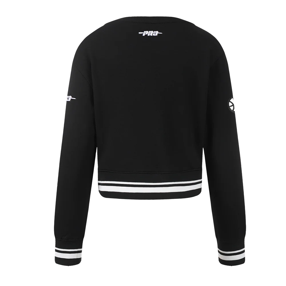 NBA UTAH JAZZ RETRO CLASSIC BIG GIRLS RIB FLEECE CREWNECK