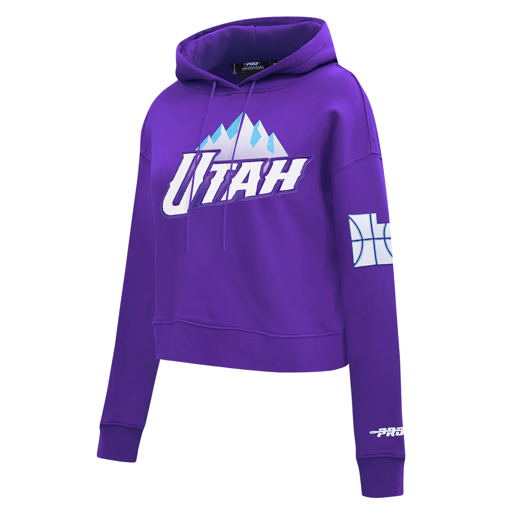 NBA UTAH JAZZ CITY EDITION 24-25 WOMEN'S FLC CROPPED PO HOODIE