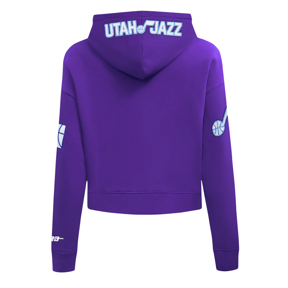 NBA UTAH JAZZ CITY EDITION 24-25 WOMEN'S FLC CROPPED PO HOODIE