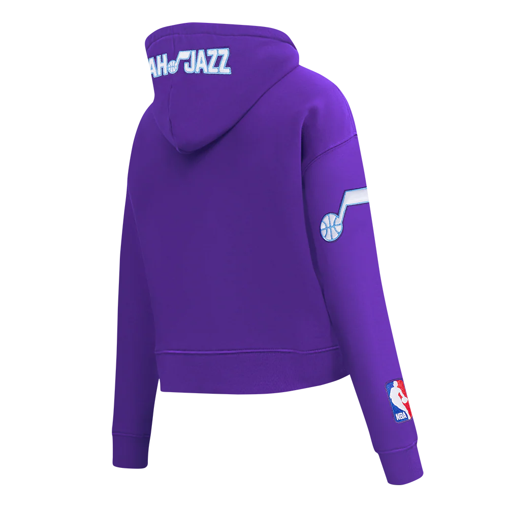 NBA UTAH JAZZ CITY EDITION 24-25 WOMEN'S FLC CROPPED PO HOODIE