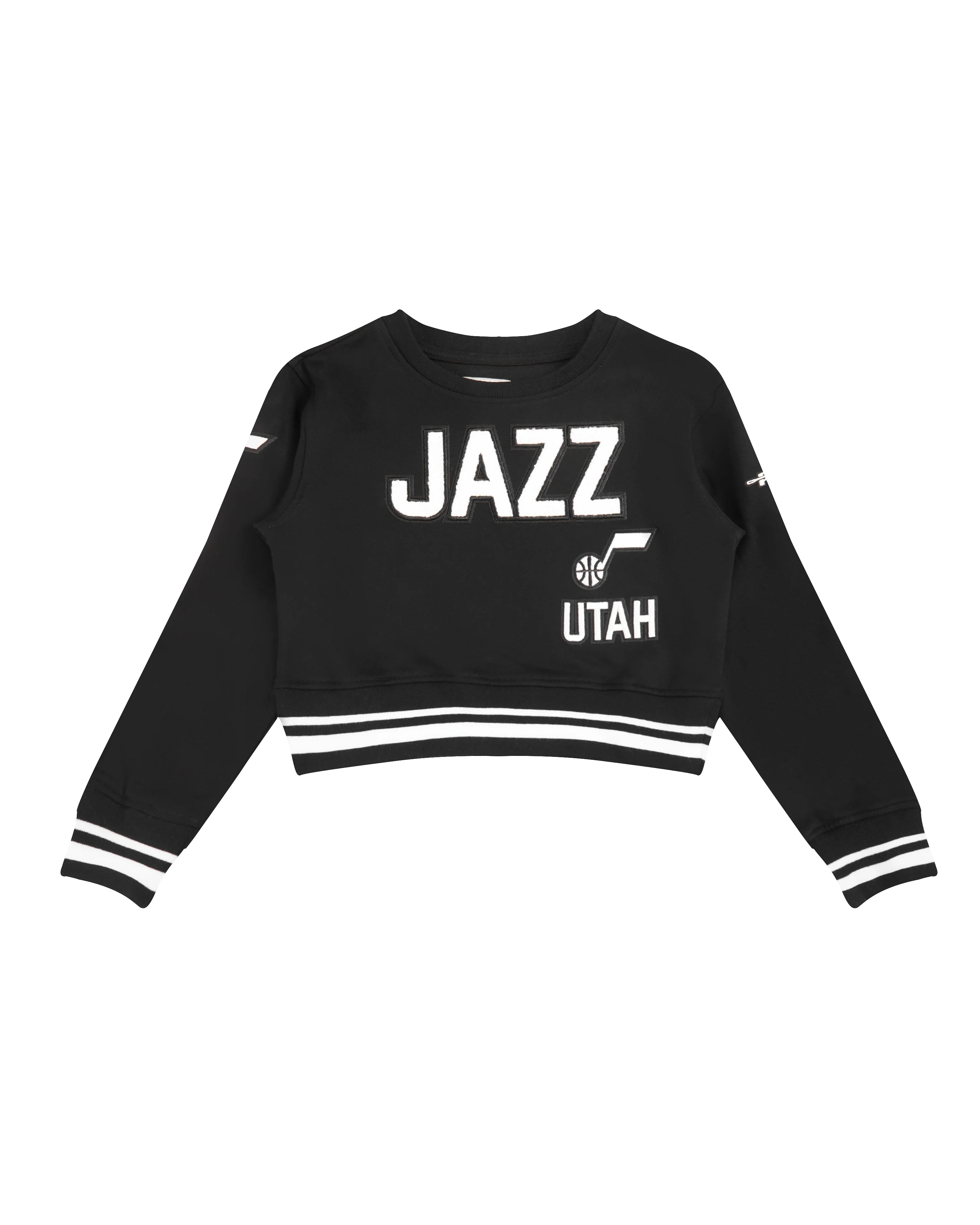 NBA UTAH JAZZ RETRO CLASSIC LITTLE GIRLS RIB FLEECE CREWNECK