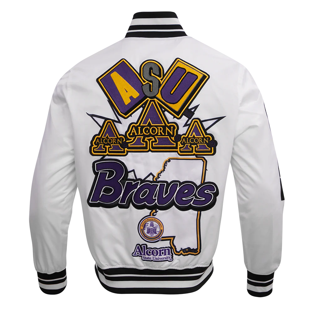 ALCORN STATE UNIVERSITY HOMECOMING RIB MEN'S SATIN JACKET