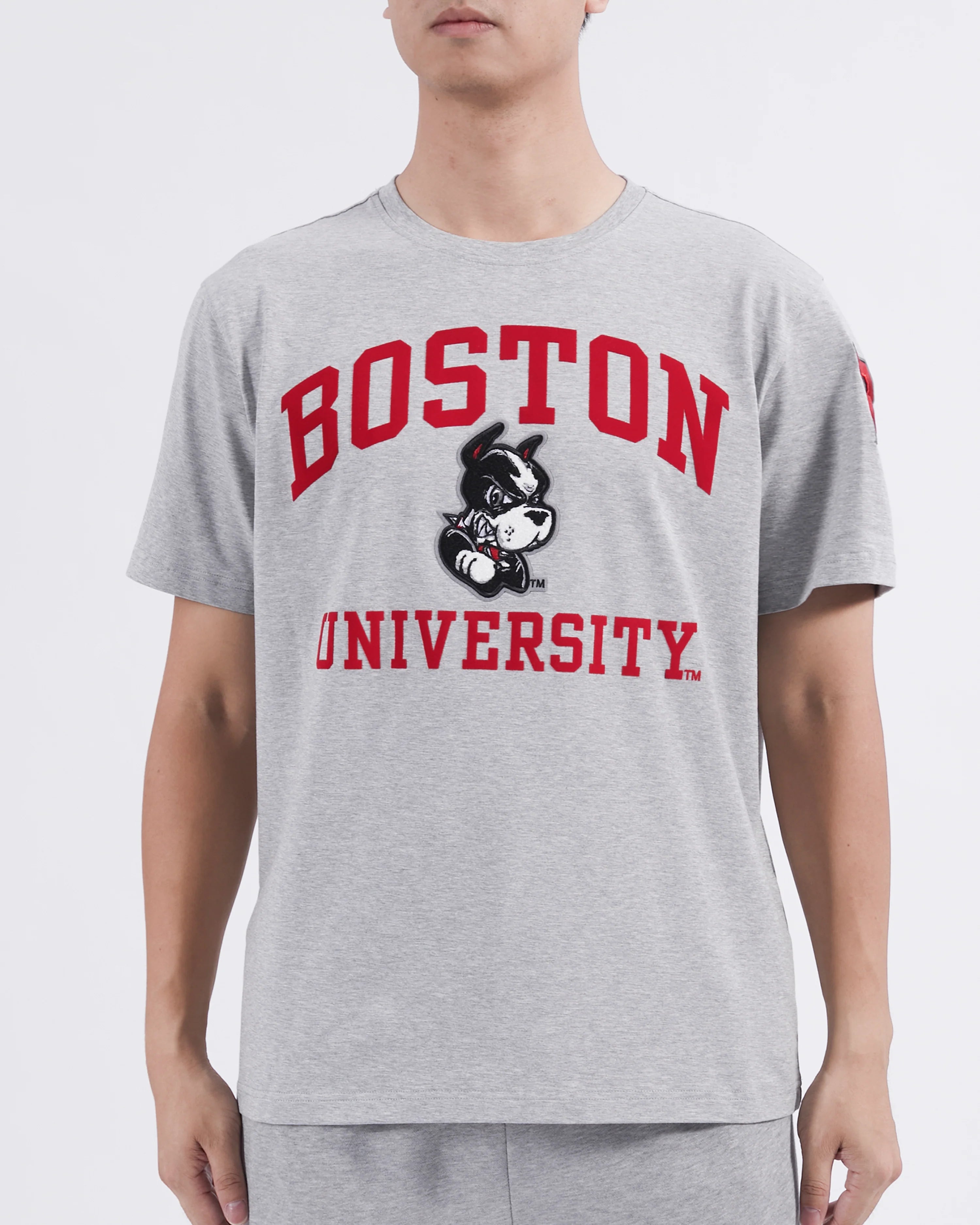 BOSTON UNIVERSITY CLASSIC MEN'S STACKED LOGO TEE
