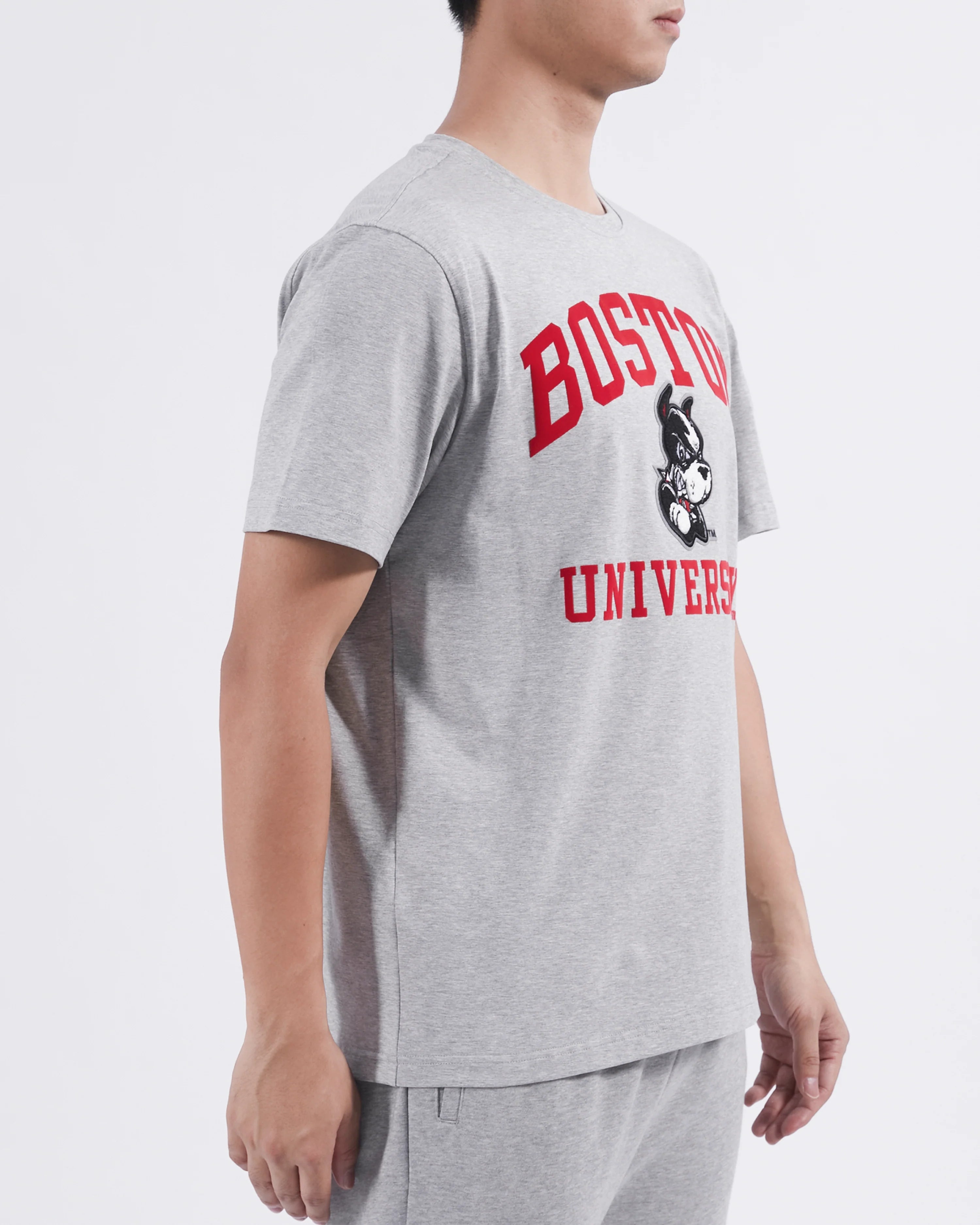 BOSTON UNIVERSITY CLASSIC MEN'S STACKED LOGO TEE