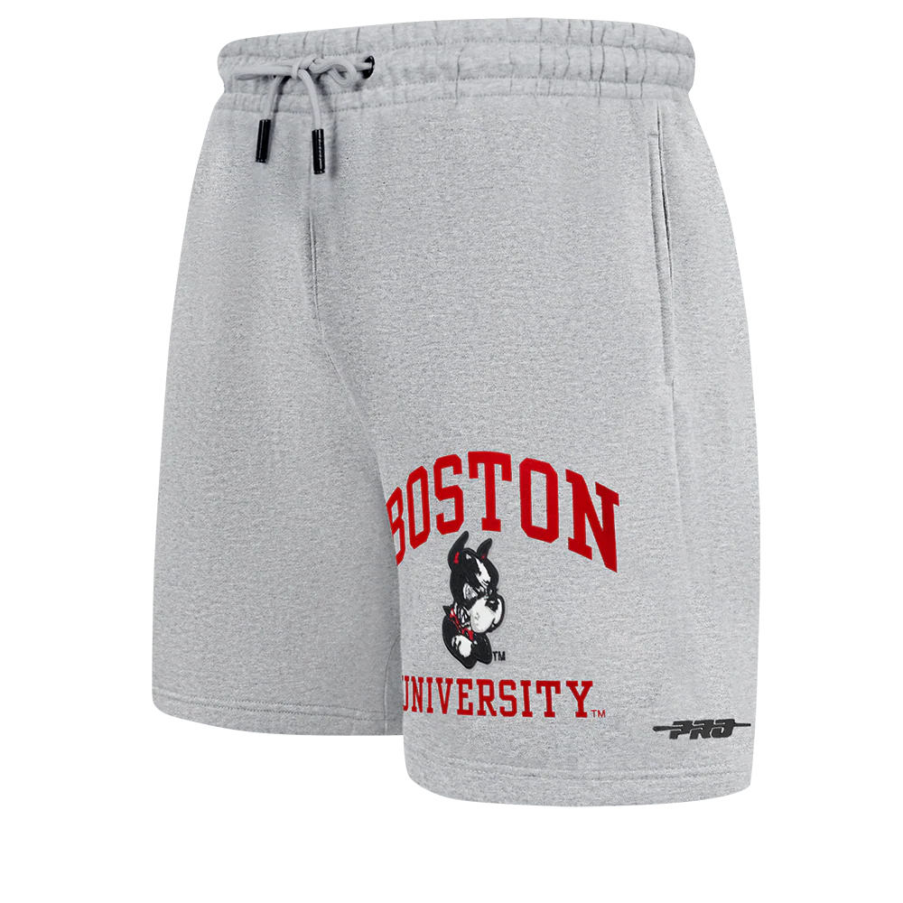 BOSTON UNIVERSITY CLASSIC MEN'S STACKED LOGO SHORT