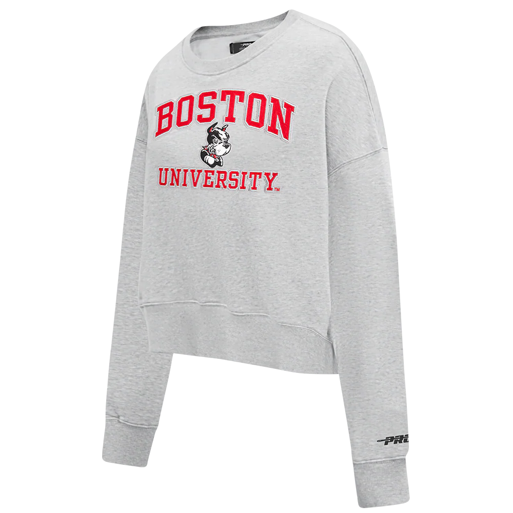 BOSTON UNIVERSITY CLASSIC WOMEN'S FLEECE CREWNECK
