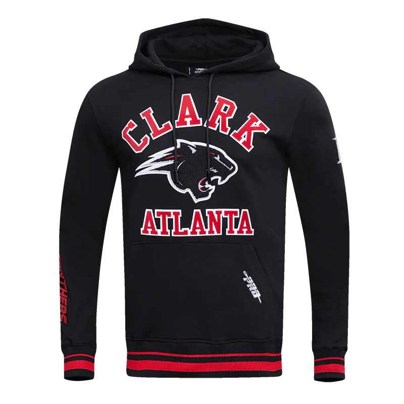 CLARK ATLANTA UNIVERSITY CLASSIC MEN'S STACKED LOGO PO HOODIE