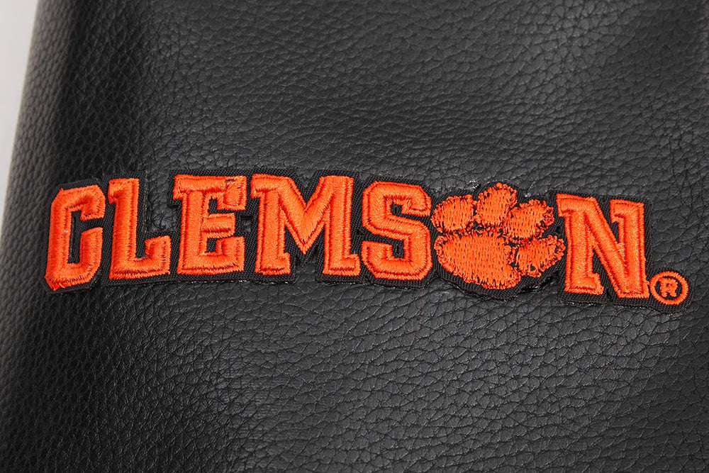 CLEMSON UNIVERSITY CLASSIC RIB WOOL VARSITY JACKET