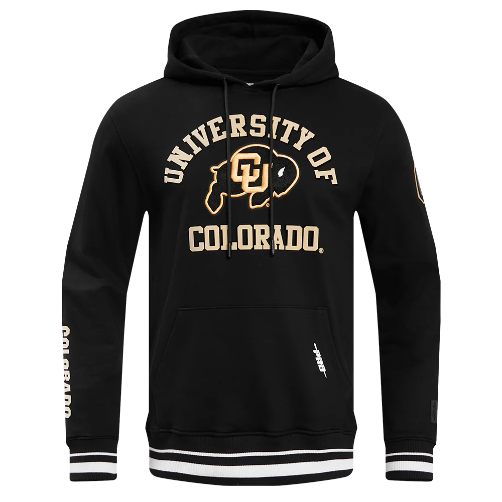 UNIVERSITY OF COLORADO CLASSIC MEN'S STACKED LOGO PULLOVER HOODIE