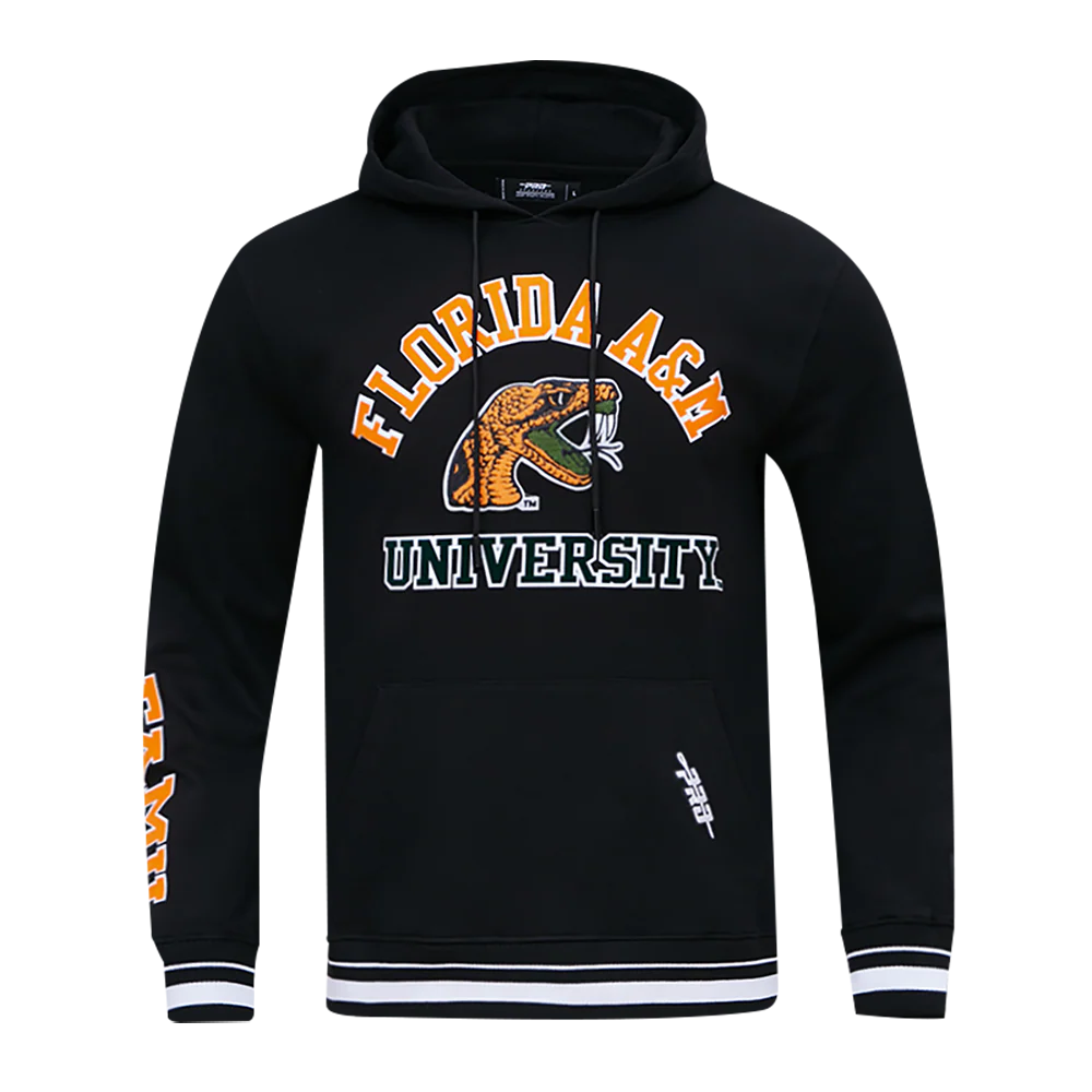 FLORIDA A&M UNIVERSITY CLASSIC MEN'S STACKED LOGO PULLOVER HOODIE