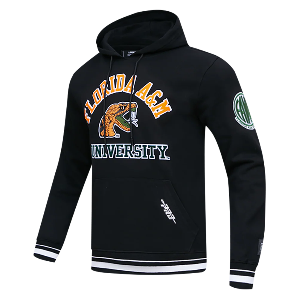 FLORIDA A&M UNIVERSITY CLASSIC MEN'S STACKED LOGO PULLOVER HOODIE
