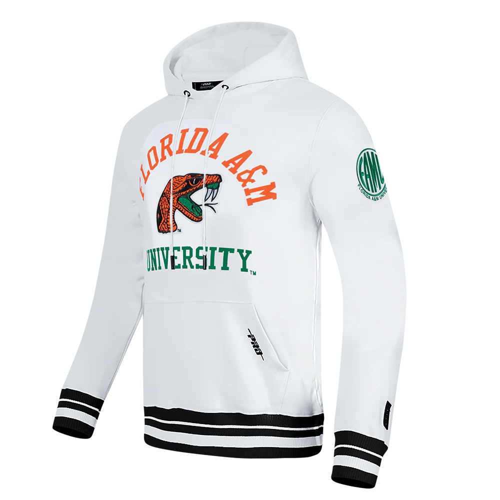 FLORIDA A&M UNIVERSITY CLASSIC MEN'S STACKED LOGO PULLOVER HOODIE