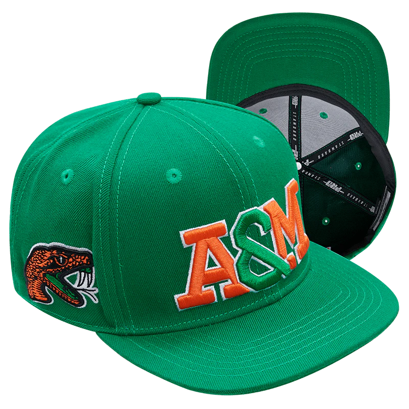 FLORIDA A&M UNIVERSITY CLASSIC UNISEX STACKED LOGO SNAPBACK HAT