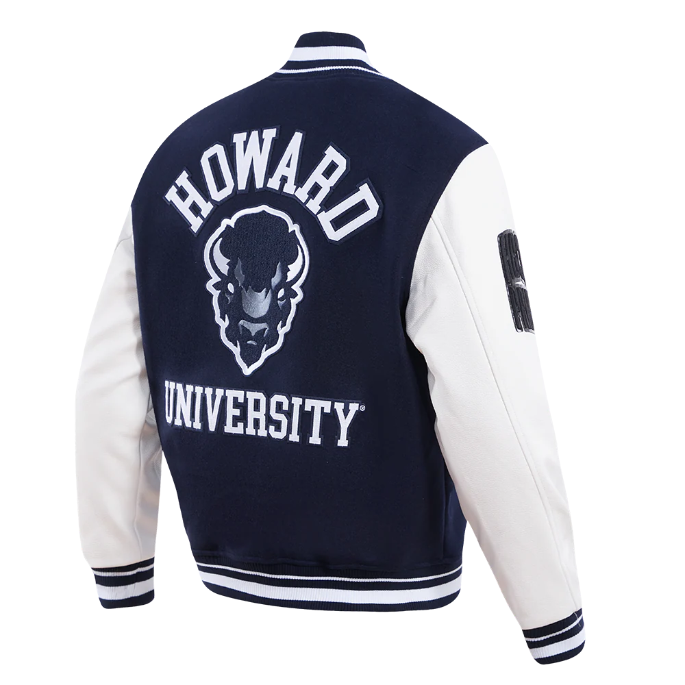 HOWARD UNIVERSITY CLASSIC RIB WOOL VARSITY JACKET