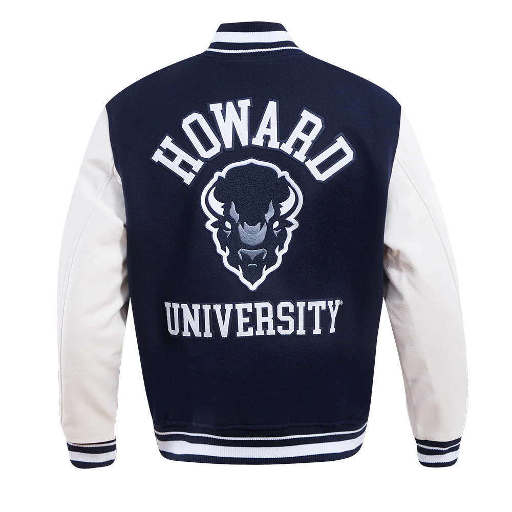 HOWARD UNIVERSITY CLASSIC RIB WOOL VARSITY JACKET