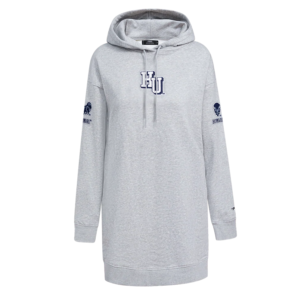 HOWARD UNIVERSITY CLASSIC WOMEN'S FLEECE HOODIE DRESS