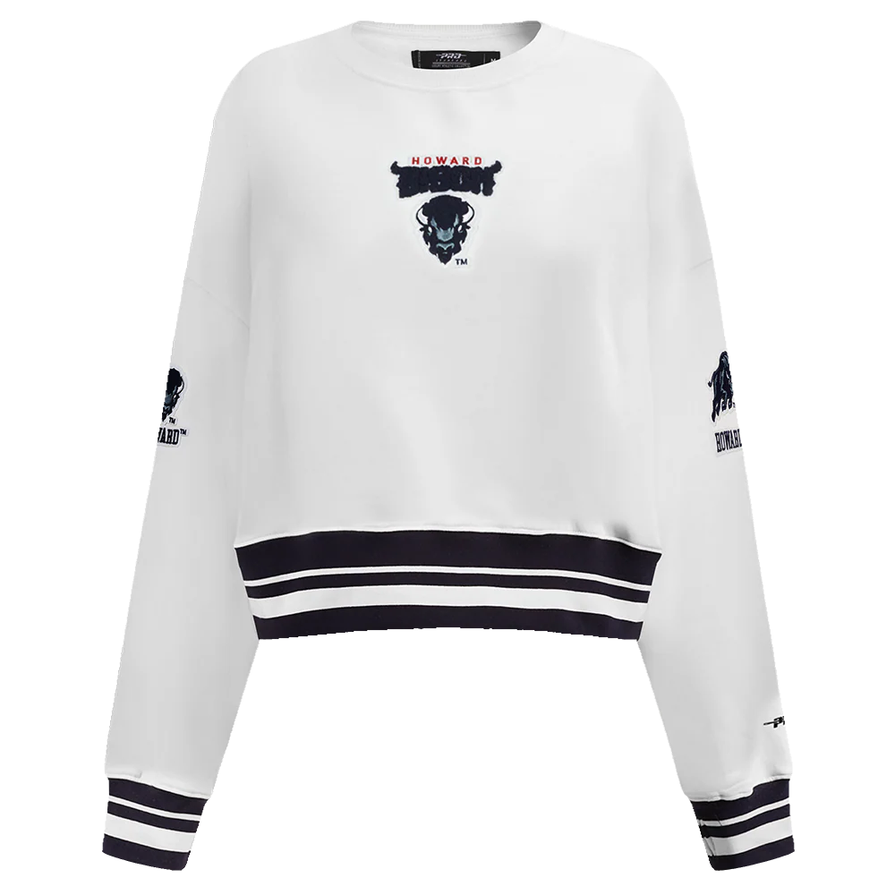 HOWARD UNIVERSITY CLASSIC WOMEN'S RIB FLEECE CREWNECK