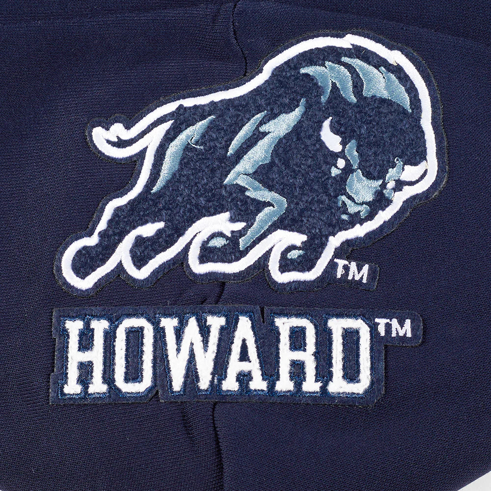 HOWARD UNIVERSITY CLASSIC WOMEN'S FLEECE CROPPED PULLOVER HOODIE