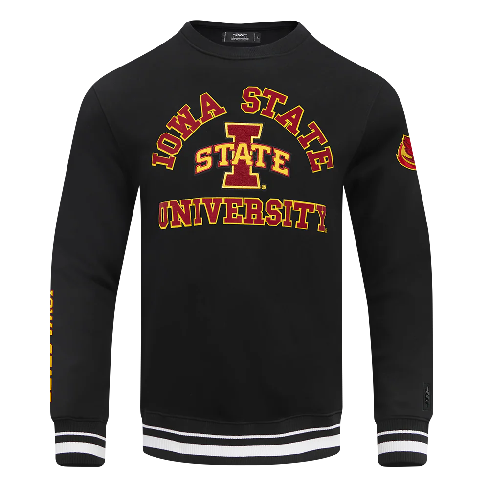 COLLEGE IOWA STATE UNIVERSITY COLLEGE CLASSIC CHENILLE MEN'S RIB FLC CREWNECK