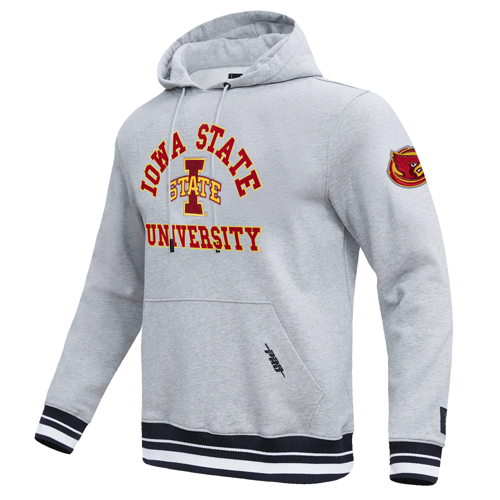 COLLEGE IOWA STATE UNIVERSITY COLLEGE CLASSIC CHENILLE MEN'S RIB FLC PO HOODIE