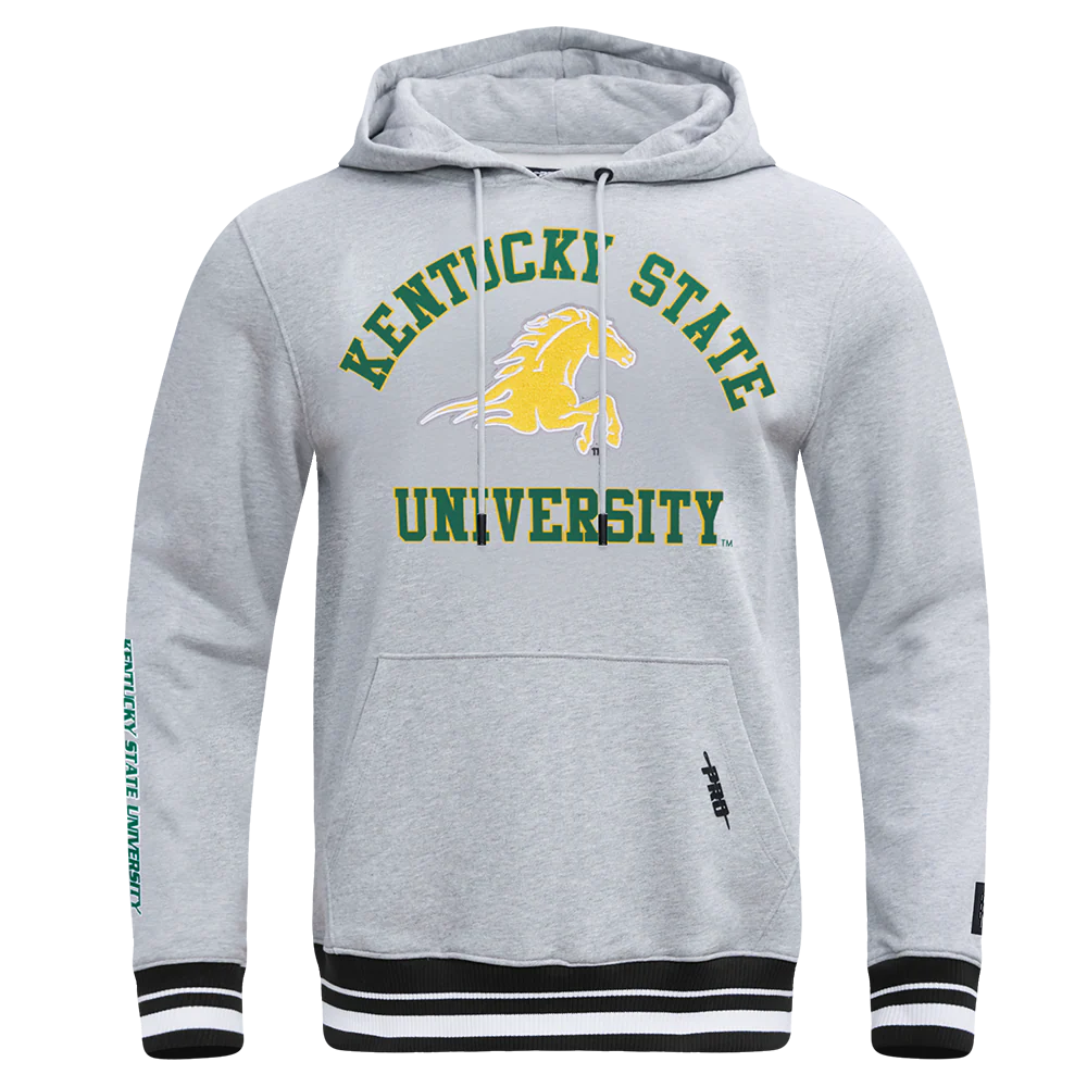 KENTUCKY STATE UNIVERSITY CLASSIC STACKED MEN'S FLEECE PULLOVER HOODIE