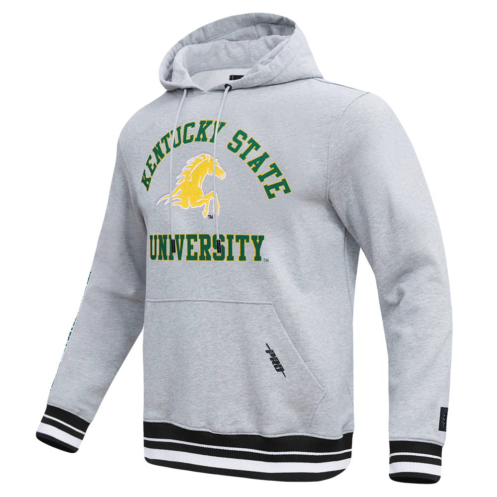 KENTUCKY STATE UNIVERSITY CLASSIC STACKED MEN'S FLEECE PULLOVER HOODIE