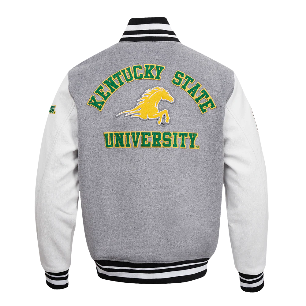KENTUCKY STATE UNIVERSITY CLASSIC RIB WOOL MEN'S VARSITY JACKET