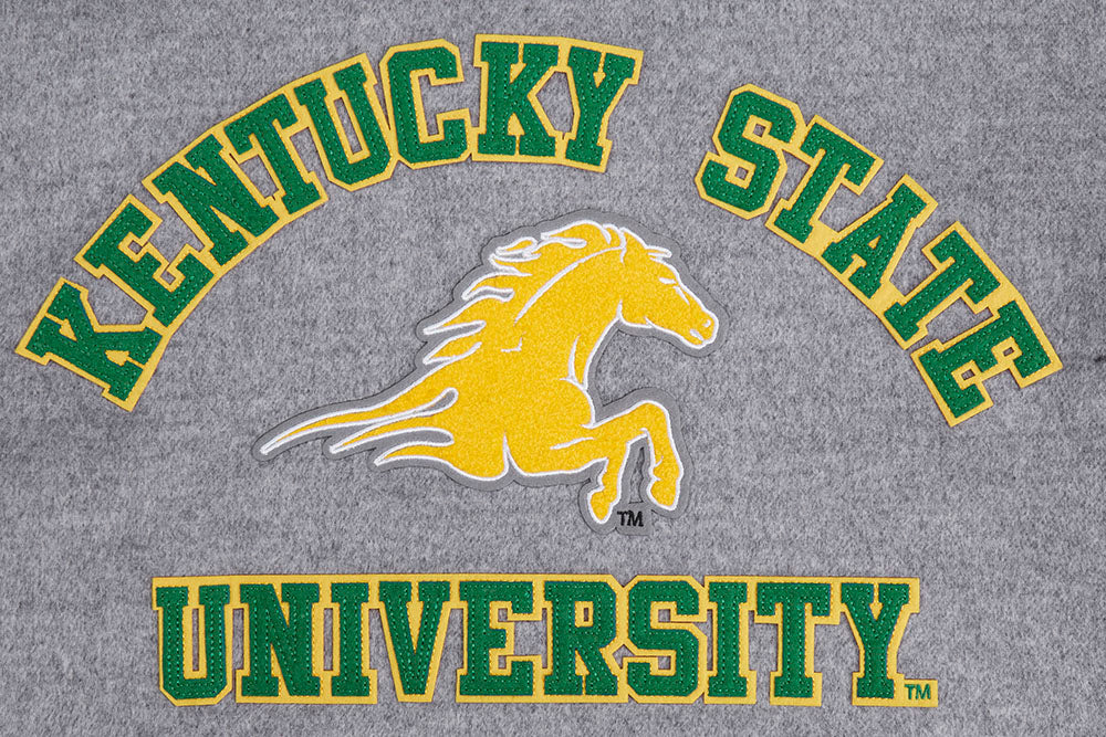 KENTUCKY STATE UNIVERSITY CLASSIC RIB WOOL MEN'S VARSITY JACKET