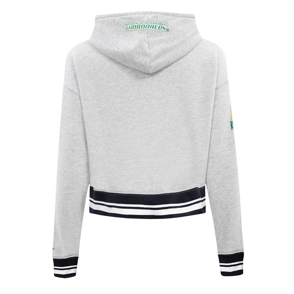 KENTUCKY STATE UNIVERSITY CLASSIC RIB FLEECE CROPPED PULLOVER HOODIE