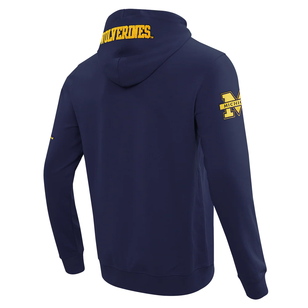 UNIVERSITY OF MICHIGAN CLASSIC MEN'S FULL ZIP PULLOVER HOODIE