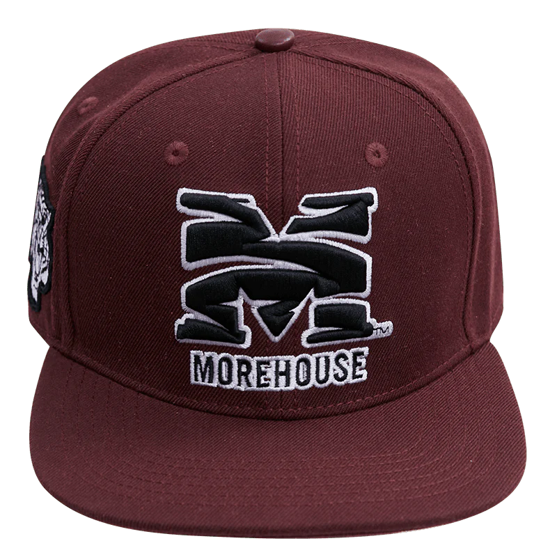 MOREHOUSE COLLEGE CLASSIC UNISEX STACKED LOGO WOOL SNAPBACK HAT