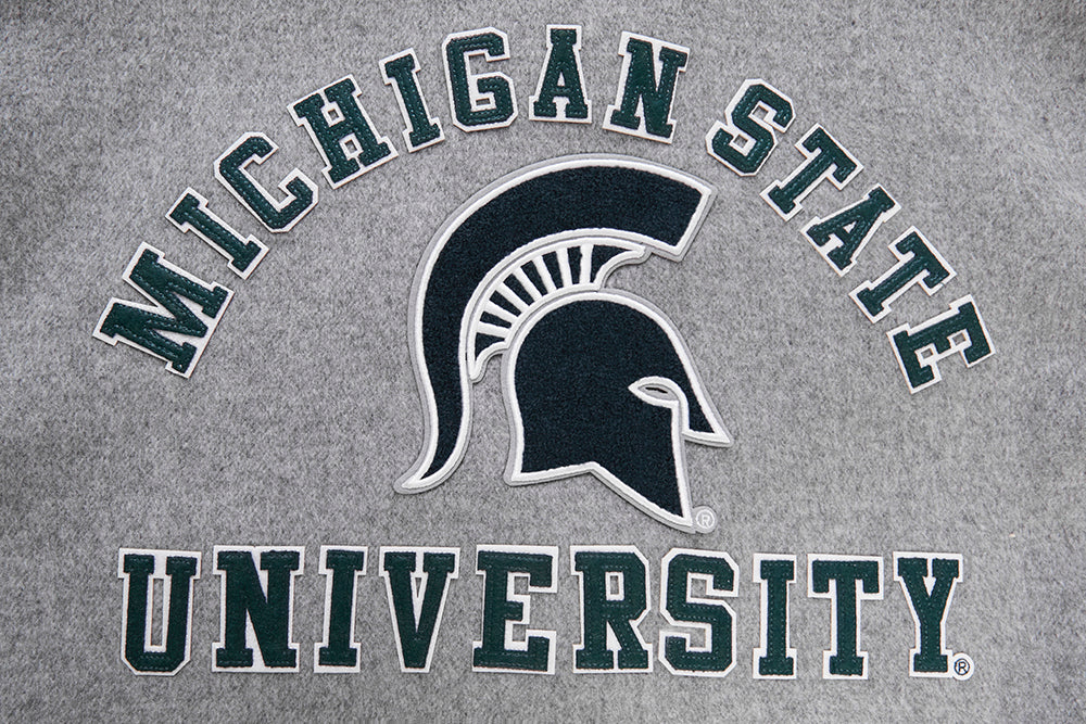 MICHIGAN STATE UNIVERSITY CLASSIC RIB WOOL MEN'S VARSITY JACKET