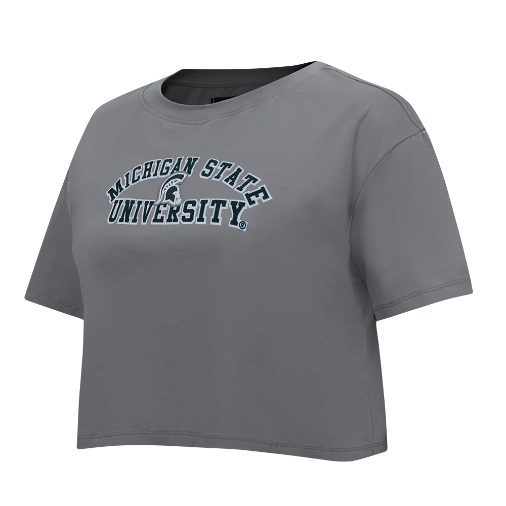 MICHIGAN STATE UNIVERSITY CLASSIC WOMEN'S SINGLE JERSEY BOXY TEE